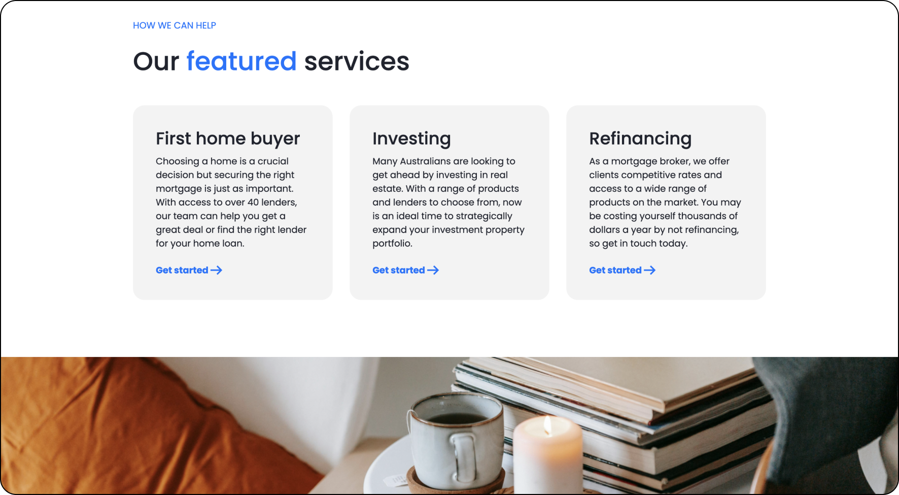 Sky Finance website template - Website design for mortgage brokers