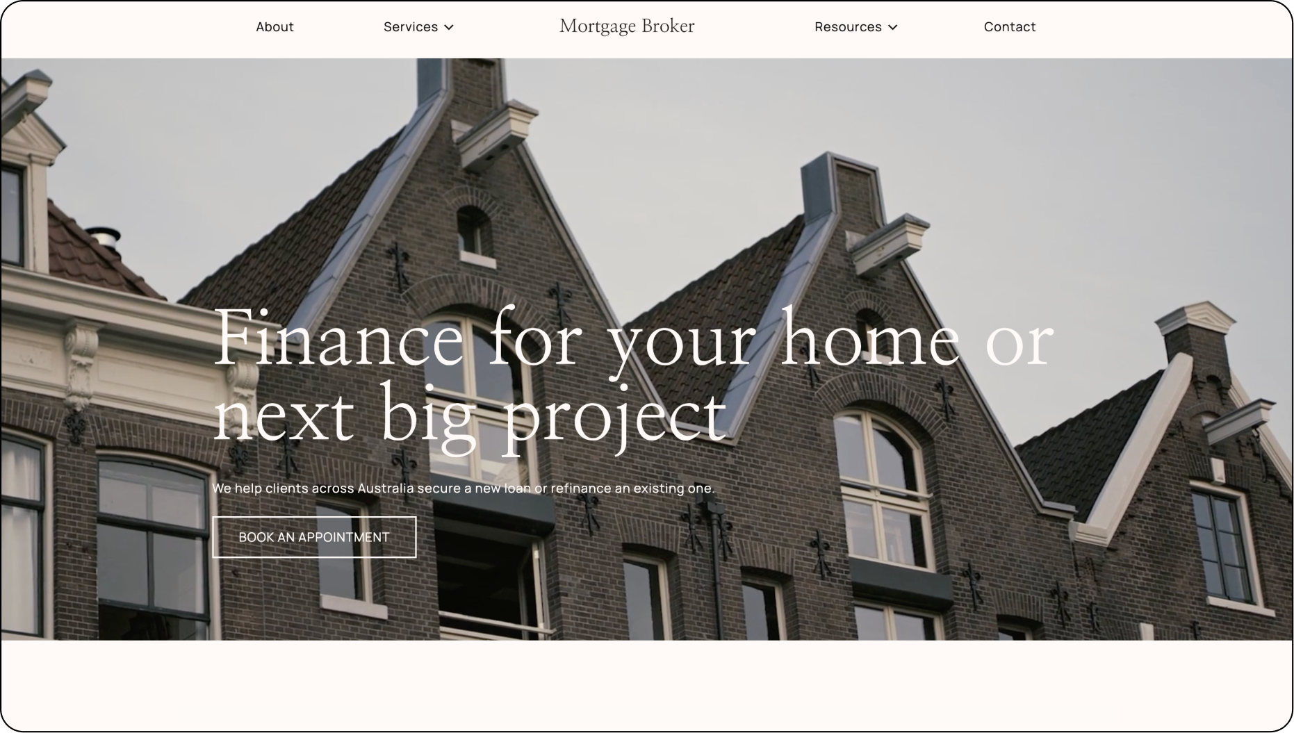 Luxury Mortgage Broker Website Template - Homepage
