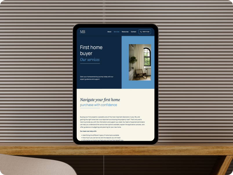 Classic Mortgage Broker Website Template - Sample mobile and responsive look and feel