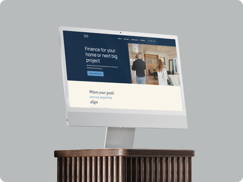 Classic Mortgage Broker Website Template - Look and feel on desktop