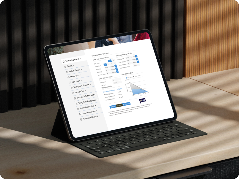 Dreamweaver Mortgage Broker Website Template - Look and feel of calculators
