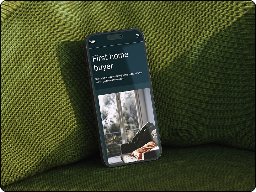 Mortgage Broker Website Template designs - on mobile device to generate qualified leads across all devices