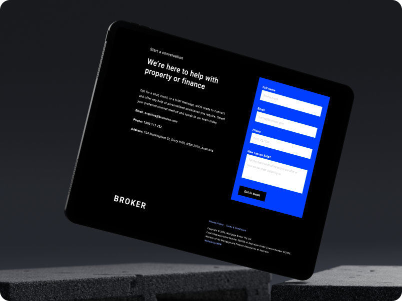 Modern Mortgage Broker Website Template - Sample mobile and responsive look and feel