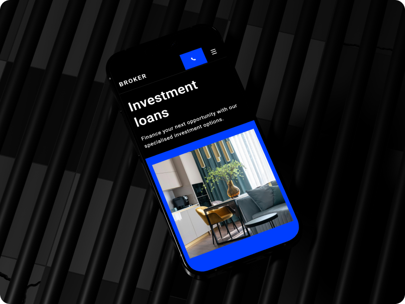 Modern Mortgage Broker Website Template - Sample mobile and responsive look and feel