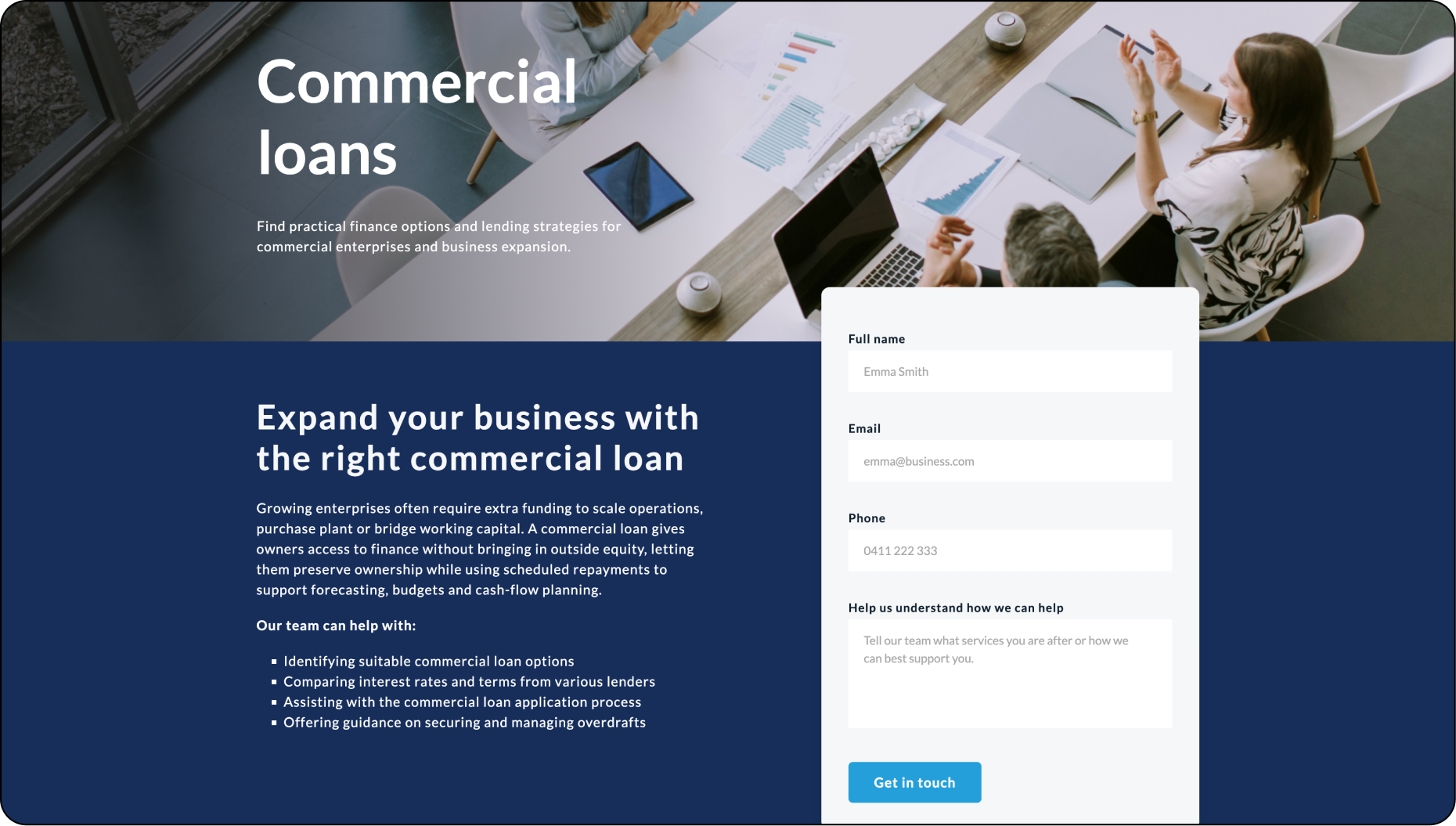 Corporate Edge Mortgage Broker Website Template - Dynamic forms for mortgage broker lead generation