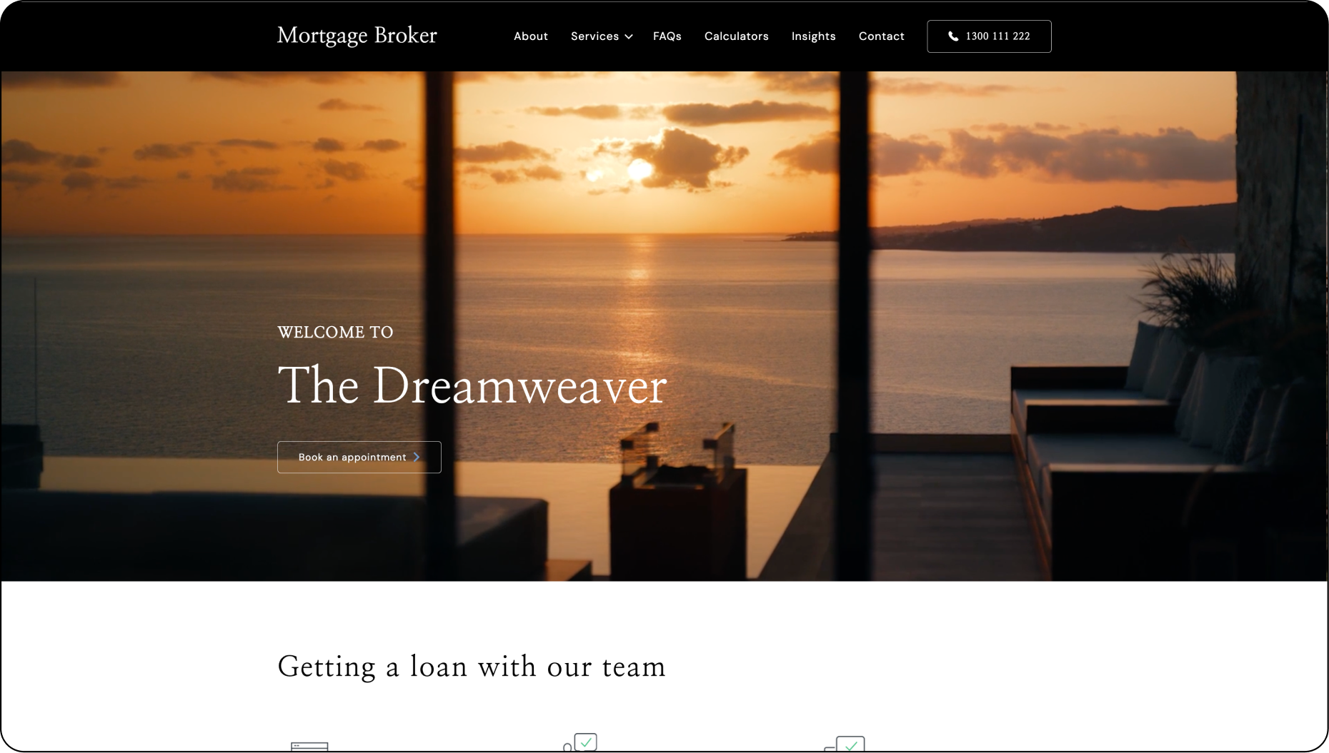 Dreamweaver Mortgage Broker Website Template - Homepage
