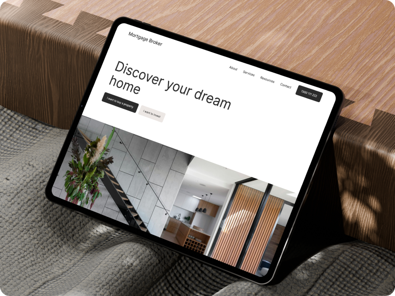 Premium Mortgage Broker Website Template homepage design