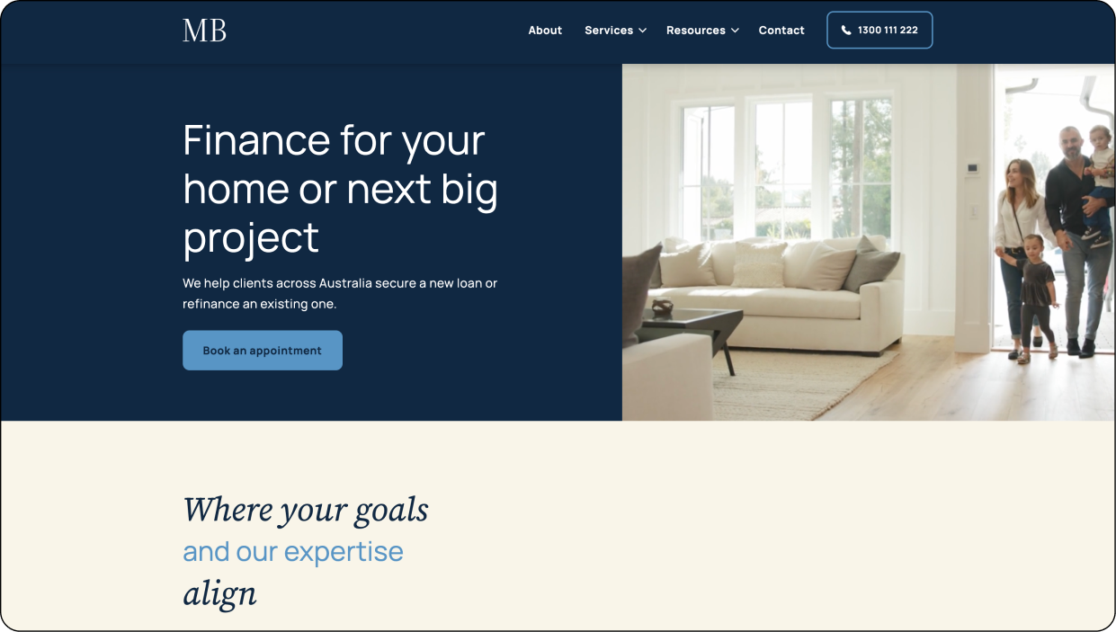 Classic Mortgage Broker Website Template - Homepage