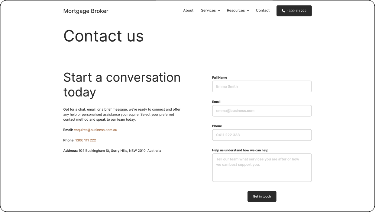 Premium Mortgage Broker Website Templates - Dynamic forms for capturing leads looking for home loans